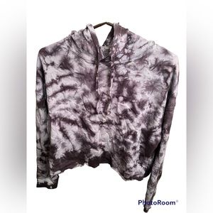 Cropped Tie Dyed Hoodie